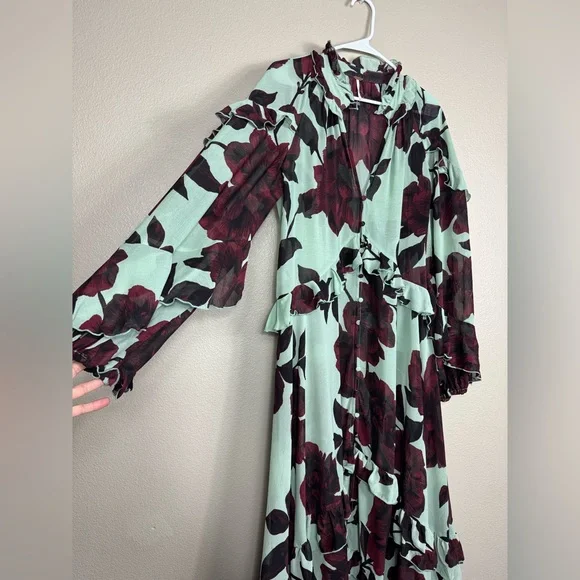 Free People Hearts Run Wild Maxi Dress large EUC H - Picture 4 of 10